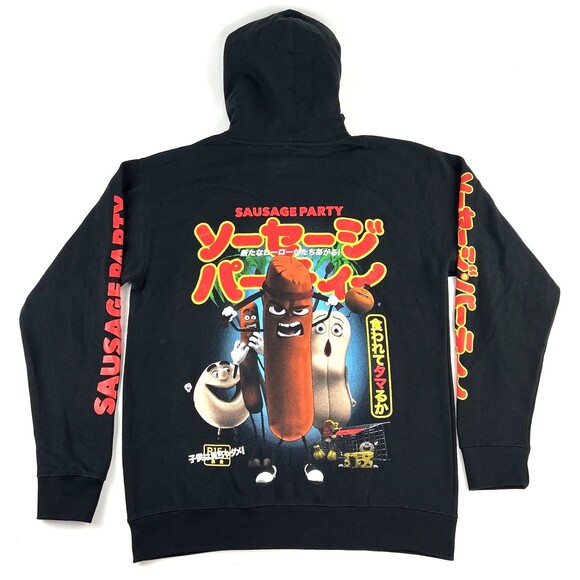 New RUCKING FOTTEN Sausage Party Foodtopia LTD ED Hoodie Black Size M Sold-Out - Picture 1 of 7